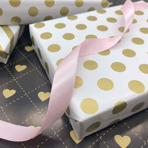 Cinta de Regalo Rosa de San Valentín Gordon con Logotipo Personalizado, Cinta de Satén de Poliéster Rosa para Paquete de Regalo de San Valentín - Product Image 5