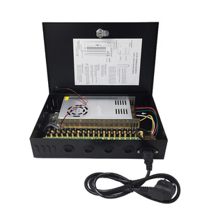 JINGRUIAN 12V 30A 18 Channel Power Supply Box DC Regulated Switching Power Supply for LED Strip Surveillance Lights - Product Image 1