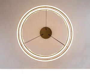 أكريليك ظل ذهبي وردي ضوء متدلي لغرفة المعيشة إضاءة سقف نوردية فنادق ثريات حلقية ومصابيح دلاية - Product Image 3