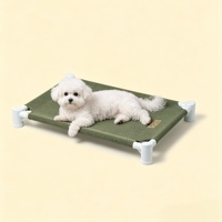 Nouveau design 2026 – Lit surélevé de luxe en silicone antidérapant pour chat, en tissu de lin synthétique, accessoires pour chat, lit pour chien, cadre blanc, ODM