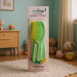 Peigne à cheveux en plastique coloré Zaa avec poignée à motif d'animal de dessin animé mignon, style doux et léger, 21,5x4,5 cm, modèle Cv-0823, Rand - Product Image 2