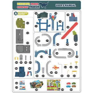 LK Toys Children Car Set Dinosaur Urban Overpass Truck Estacionamiento eléctrico Racing Toys para niños - Product Image 4