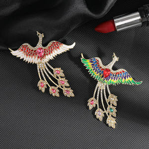 Gran oferta Unisex aleación Fénix broche Pin estilo chino boda ramillete accesorios para fiesta de compromiso o regalo - Product Image 2