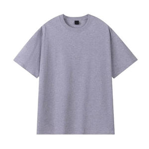 Camiseta de Manga Corta con Cuello Redondo, Corte Regular, Informal, para Hombre, de Poliéster/Algodón de Alta Calidad, Tejida, Ecológica, con Logotipo Personalizado OEM, Color Sólido - Product Image 1