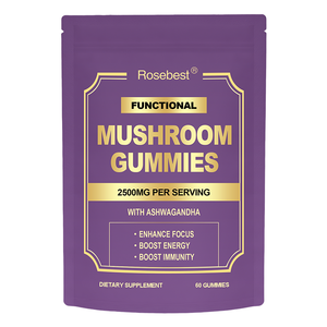 Gummies Nootropiques Bio Tout-en-un à Base de Champignons avec Ashwagandha en Sachets, Marque Privée OEM, Fabrication Chinoise - Product Image 1