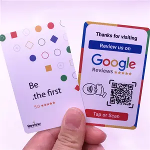 Free Sample Custom QR Code Tap Business Ins Facebook TIKTOK NFC Google Review Card