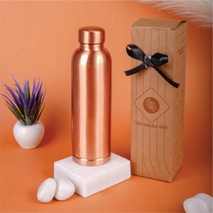 Export Quality Eco-Friendly Modern <b>Copper</b> Water <b>Bottle</b> Sleek Design for Healthy Lifestyle Travel <b>Drinking</b> - Product Image 2