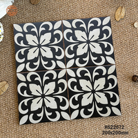 Carreaux de céramique à motifs floraux pour salon antique 200x200, antidérapants, mats, rétro, en porcelaine, pour sol de cuisine