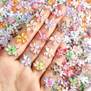 20 unids/bolsa DIY accesorios suave 3D flor Nail Art Charms diseño suave decoración de uñas para adaptarse a la superficie de uñas curada - Product Image 3