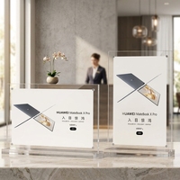 Support de menu magnétique en acrylique transparent, double face, pour affichage de cartes, support de menu personnalisé imprimé pour bureau ou réception