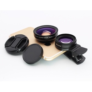 Objectif de téléphone portable Super grand angle <span class=keywords><strong>Macro</strong></span> 0.45X 2in1 avec clip pour iPhone Android Téléphone portable Prise de vue universelle - Product Image 5