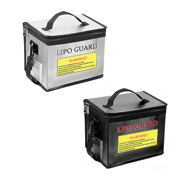 Fireproof Explosionproof Large Capacity Battery Storage Guard Pouch for Lipo Charge & Storage with Glass Fiber Material