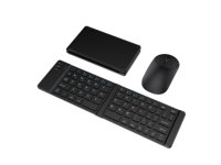 Juego de Teclado y Ratón Inalámbrico USB Mini Plegable Portátil OEM 2027, Recargable, Ultra Delgado, para Viajes, Negocios, Tablet, iPad, Mini PC