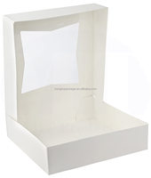 Boîte à gâteaux en plastique transparente professionnelle avec poignée boîtes à gâteaux rondes et carrées pour emballage de boulangerie de mariage d'anniversaire avec fenêtre