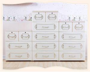 خزانة ملابس بلاستيكية للأطفال على الطراز الأوروبي، خزانة ملابس للأطفال بخمس طبقات للتخزين البلاستيكي - Product Image 3