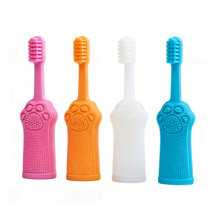 Funda de silicona para cepillo de dientes para mascotas, para gatos y perros, cuidado bucal, limpieza, color azul - Product Image 3