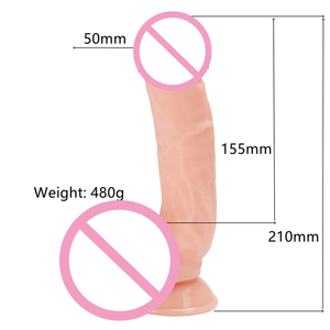 XX Heißer Flexibler PVC-Dildo für Frauen Realistischer Künstlicher Penis mit Saugnapf und Hoden Weiches Erwachsenen-Sexspielzeug für Freihändiges Masturbationsspiel - Product Image 2