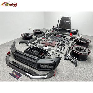 Kit d'Amélioration Style R, Kit Carrosserie avec Pare-chocs de Voiture, Échappement et Capot Carbone pour Mercedes Classe <span class=keywords><strong>G</strong></span> G63 W464 AMG G550 G500 - Product Image 4