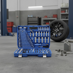 Juego de Herramientas de Reparación Automotriz de 216 Piezas, Llaves de Tubo, Material de Acero al Carbono, Manual - Product Image 6