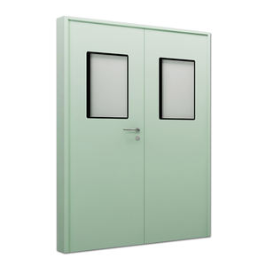 Porte en acier de salle blanche certifiée GMP, résistante au feu, pour laboratoire de <span class=keywords><strong>chimie</strong></span>, hôpital, intérieur, sur mesure, à vendre - Product Image 6