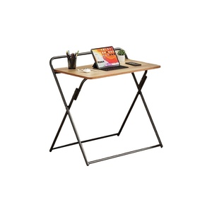 Escritorio Plegable Portátil de Estilo Moderno con Panel Superior Extraíble, Altura Ajustable, Marco de Hierro, para Uso Comercial, de Pie o Acostado - Product Image 1