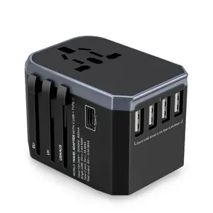 Adaptador de enchufe de viaje, Cargador USB Internacional, venta al por mayor