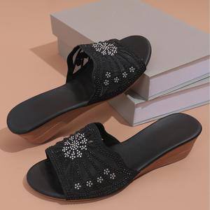 Vente directe d'usine, sandales compensées légères pour l'été, plateforme tendance, semelle intérieure confortable en EVA pour femmes - Product Image 5