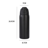 Bouteille d'eau isotherme en acier inoxydable OEM pour enfants, 19oz, 24oz, 28oz, 32oz, gourde scolaire, thermos anti-fuite