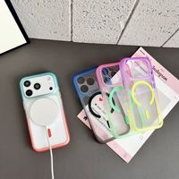 Étui de protection en TPU acrylique dégradé pour iPhone 18 Pro Max, anti-chute, résistant aux chocs, compatible avec la charge magnétique sans fil