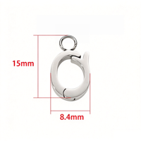 Fermoir universel ovale en acier inoxydable 316L poli de précision, plaqué or 18 carats sous vide, pour la création de bijoux DIY (bracelets de perles)