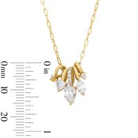 Collier pendentif pour femme en argent sterling 925 plaqué or, style bohème, avec moissanite colorée taille poire et chaîne torsadée