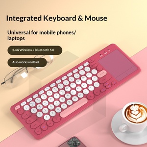 Clavier rétro à blocs de couleur, double mode 2.4G, clavier sans fil fin à mécanisme ciseaux <span class=keywords><strong>pour</strong></span> <span class=keywords><strong>ordinateur</strong></span> <span class=keywords><strong>portable</strong></span> et <span class=keywords><strong>tablette</strong></span> - Product Image 3
