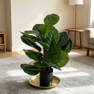 Wholesale Fiddle-leaf fig <b>Tree</b> – Large Potted Faux Green Plant for Home Office Décor - Product Image 5