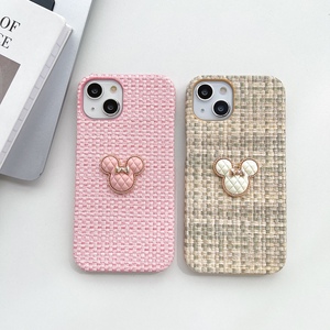 <span class=keywords><strong>Cover</strong></span> rigida per telefono cellulare con <span class=keywords><strong>topolino</strong></span> in maglia di lusso elegante per iPhone 16 Pro Max 15 Pro 14 Plus 13 12 11 - Product Image 3