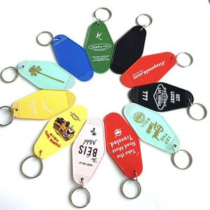Factory Direct High Quality Retro Inspired Motel Keychains Custom Motel <b>Key</b> Tag - Product Image 1