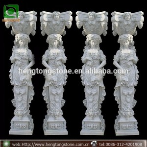 Maison Villa Construction Décoration Sculpture sur pierre Marbre blanc Figure <span class=keywords><strong>grecque</strong></span> Statue <span class=keywords><strong>Colonne</strong></span> - Product Image 5