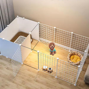Cerca para mascotas, Combinación libre de aislamiento para perros, perrera para perros pequeños de interior con área de baño, cerca para el hogar, jaula para perros - Product Image 1