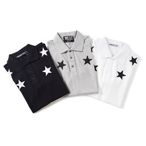 Camiseta Polo Unisex de Algodón Puro con Estrella de Cinco Puntas Bordada, Personalizable, Versátil, Nueva y Moderna para Parejas - Product Image 4