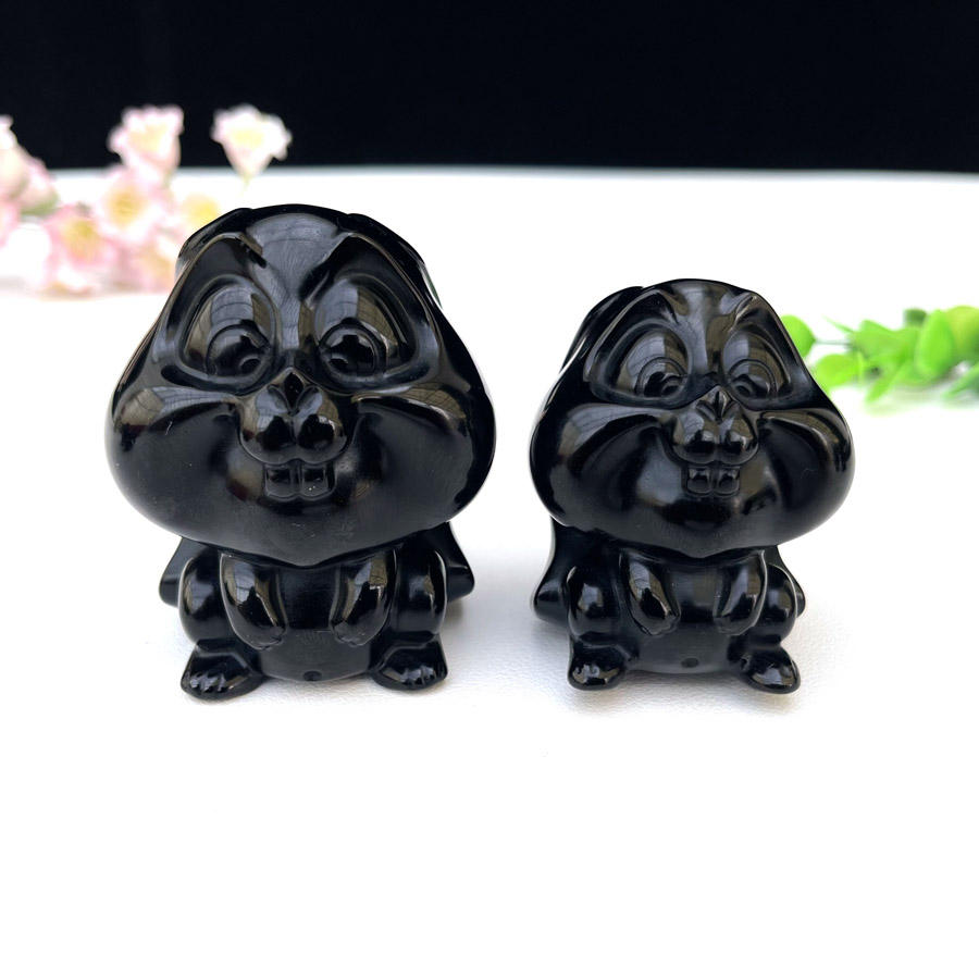 Figurine Lapin Cretin Alomejor Statue De Lapin En Résine Figurine De Lapin En Résine Mignonne Collection Pierre Precieuse Et Cristaux