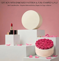 27 Roses Éternelles en Boîte Ronde – Fleurs Préservées (Rose et Blanc) du Yunnan – Cadeau Idéal pour Anniversaire, Fête des Mères, Saint-Valentin