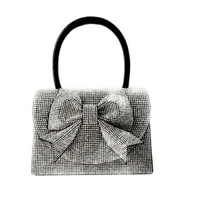 Nouveau Sac à Main Carré de Luxe Léger en Polyester avec Strass et Fermeture Magnétique pour <span class=keywords><strong>Demoiselle</strong></span> <span class=keywords><strong>d</strong></span>'<span class=keywords><strong>Honneur</strong></span> et <span class=keywords><strong>Robe</strong></span> de Mariée - Product Image 5