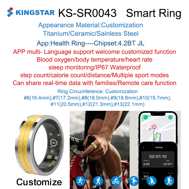 KINGSTAR-SR0043-AI bague intelligente santé-sommeil-activité physique