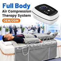 Appareil de pressothérapie de bureau à 20 coussins d'air pour la compression par pression d'air du corps entier, bras et jambes, pour la récupération sportive (type bottes)