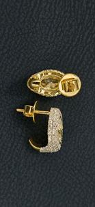 เครื่องประดับฮิปฮอป จิวเวลรี่ชั้นดี ทอง 14k ต่างหูแบบหนีบทรงโดมมาร์คีส์ หรูหรา ผลิตภัณฑ์แฮนด์เมด ขายส่ง - Product Image 3
