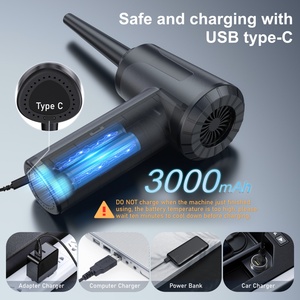 Souffleur d'air sans fil puissant rechargeable, pistolet de nettoyage sans fil, mini aspirateur de voiture portable, 50000 tr/min - Product Image 6