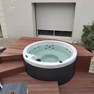 Estilo familiar moderno design hot tub spa lazer ao ar livre relaxar banheira spa plug and play vários spa tensão opcional