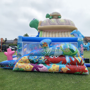 Castillo inflable Springkasteel Sammy de Schildpad con tobogán y trampolín en forma de tortuga - Product Image 3