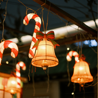 Lanterne en forme de cloche, incontournable pour Noël, lanterne décorative festive, pour l'intérieur et l'extérieur, imperméable, durable, fournitures pour fêtes de fin d'année