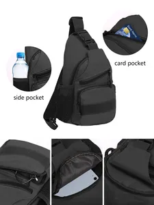 Backpack Top Custom Sling OEM Crossbody Bag Men Waterproof Travel Hiking Daypack Backpack Chest Bag With USB Outdoor Sports Crossbody Bag