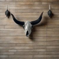 Tête de mouton réaliste en résine, décoration murale artisanale pour la maison